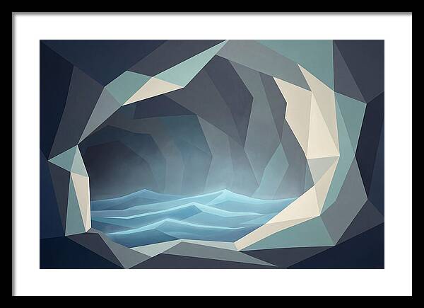 Coastal Cave With Glowing Blue Water