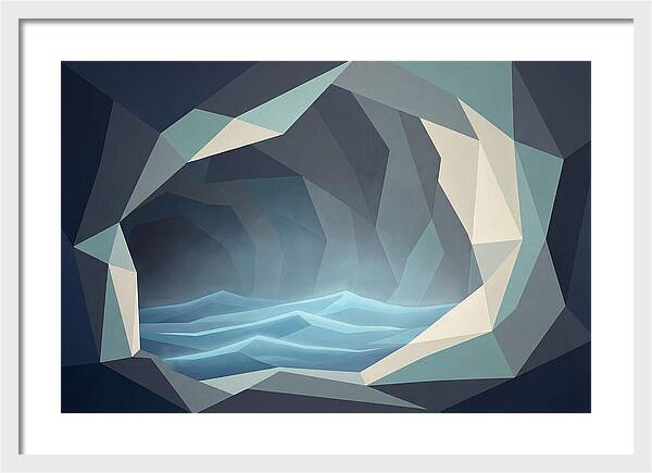 Coastal Cave With Glowing Blue Water