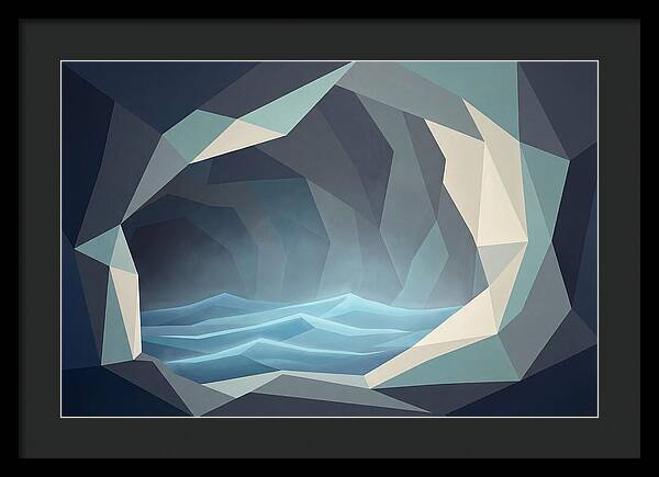 Coastal Cave With Glowing Blue Water