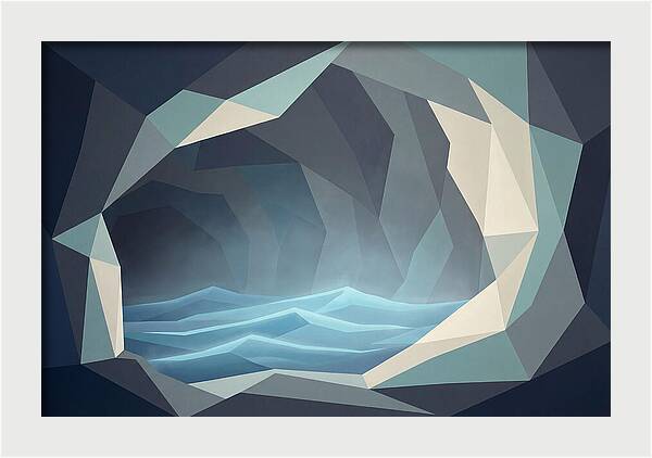 Coastal Cave With Glowing Blue Water