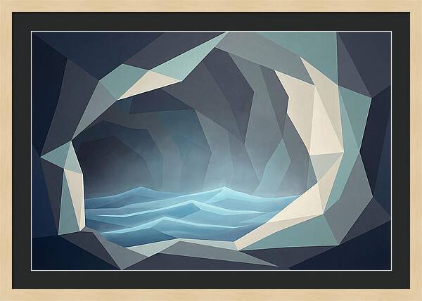 Coastal Cave With Glowing Blue Water