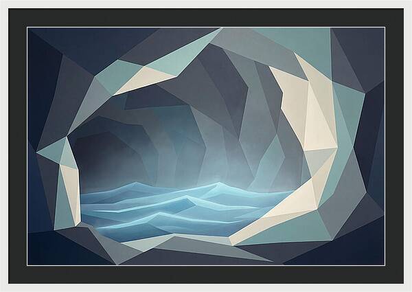 Coastal Cave With Glowing Blue Water