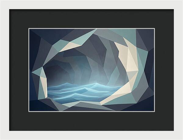 Coastal Cave With Glowing Blue Water