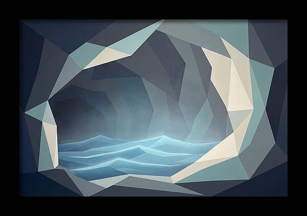 Coastal Cave With Glowing Blue Water
