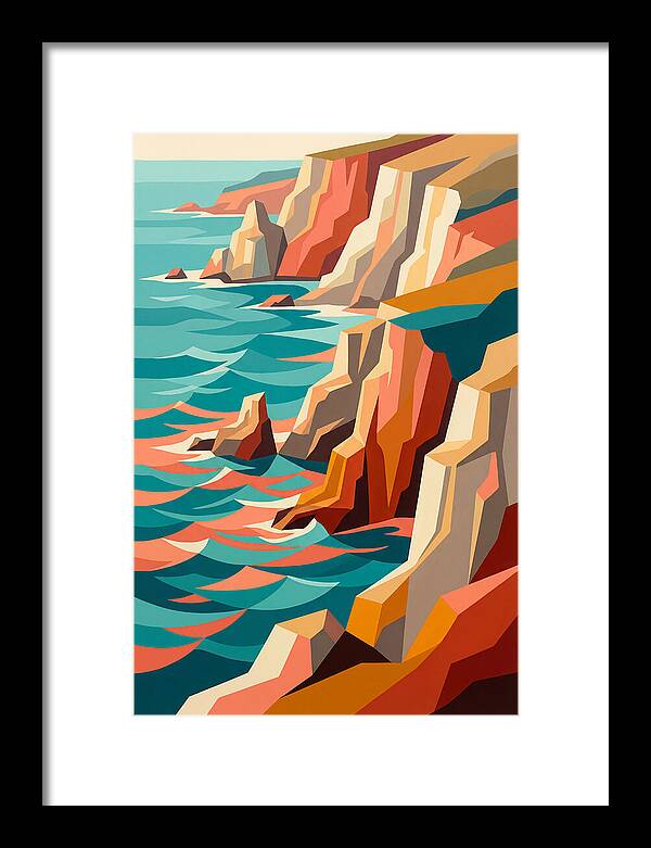 Coastal Cliffs In Vibrant Hues