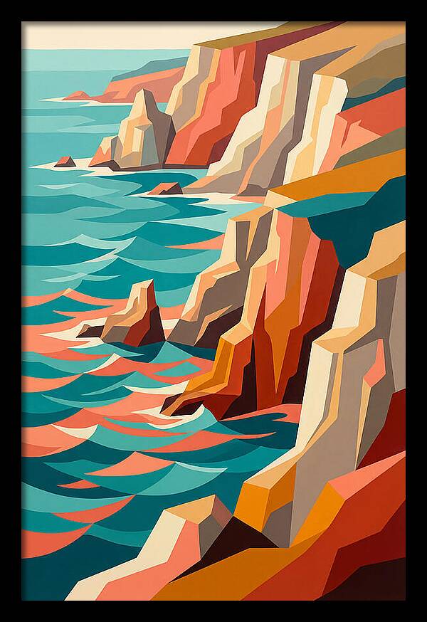 Coastal Cliffs In Vibrant Hues