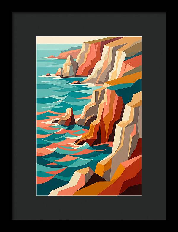 Coastal Cliffs In Vibrant Hues