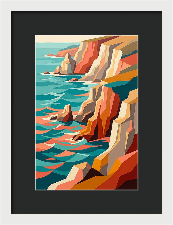 Coastal Cliffs In Vibrant Hues
