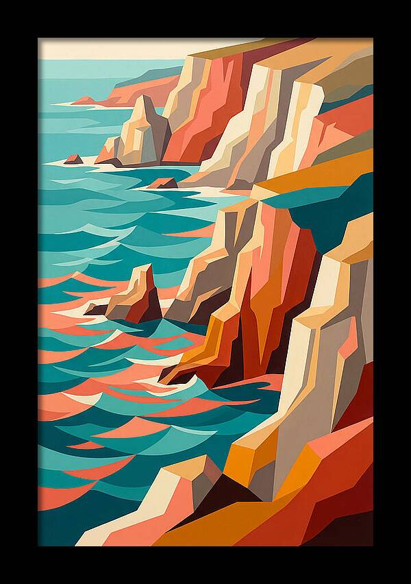 Coastal Cliffs In Vibrant Hues