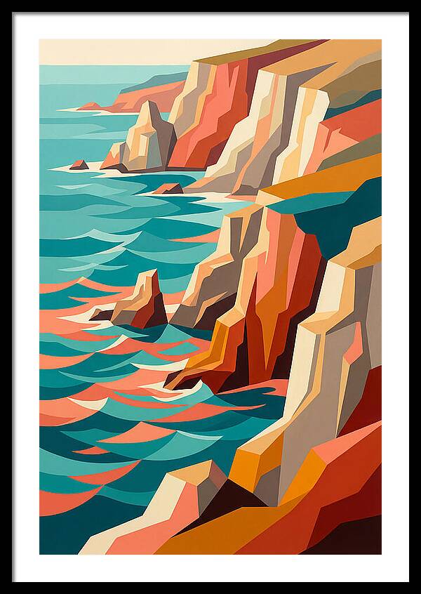 Coastal Cliffs In Vibrant Hues