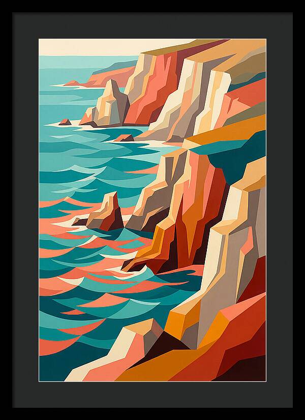 Coastal Cliffs In Vibrant Hues