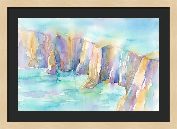Coastal Cliffs In Watercolor