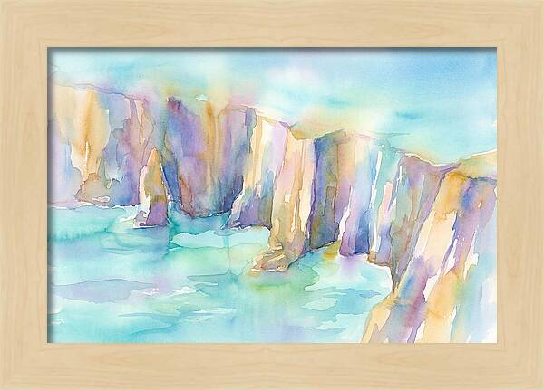 Coastal Cliffs In Watercolor