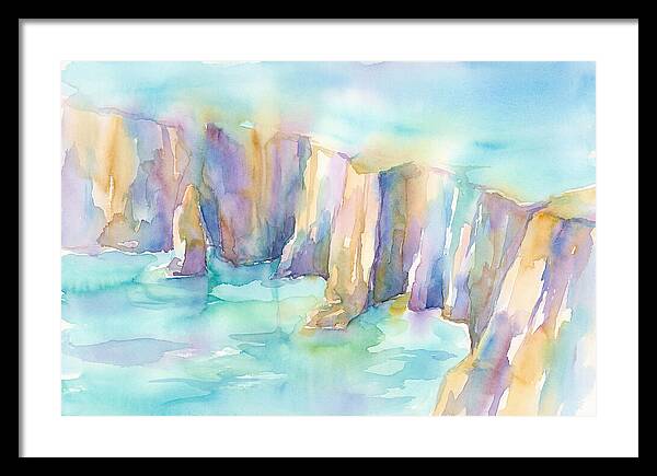 Coastal Cliffs In Watercolor
