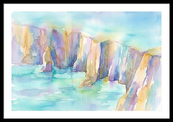 Coastal Cliffs In Watercolor