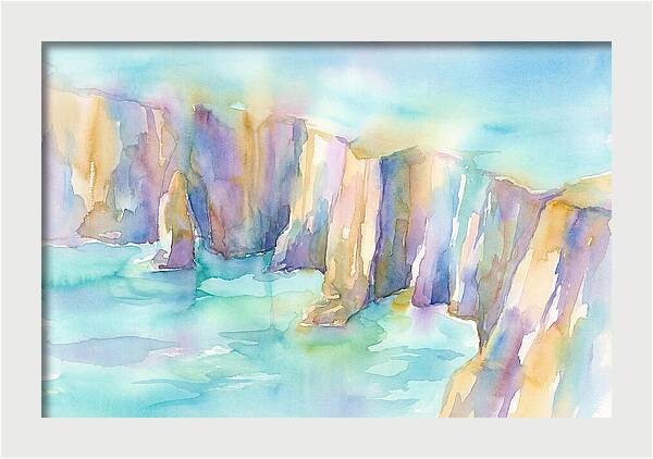 Coastal Cliffs In Watercolor