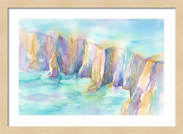 Coastal Cliffs In Watercolor
