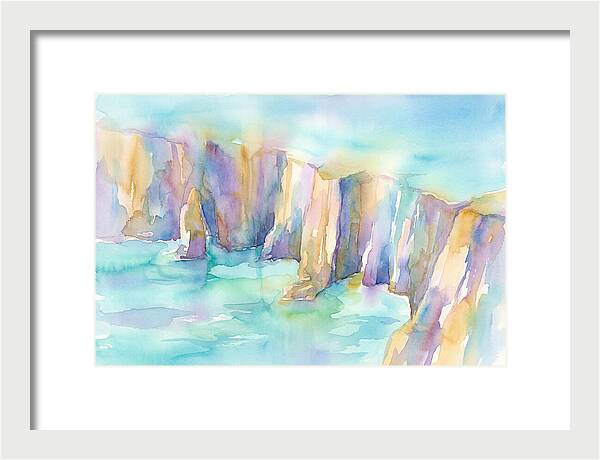 Coastal Cliffs In Watercolor