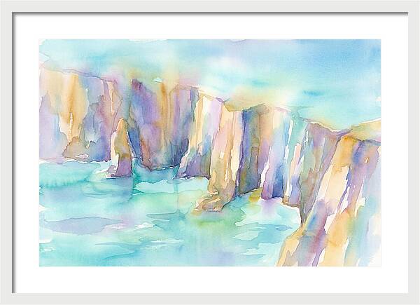 Coastal Cliffs In Watercolor