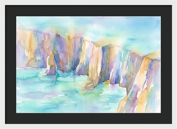 Coastal Cliffs In Watercolor