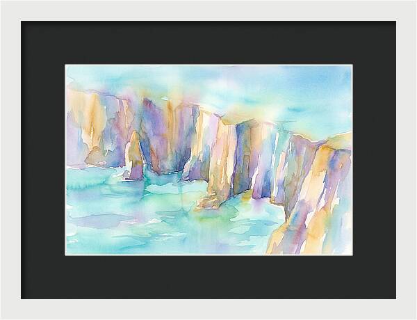 Coastal Cliffs In Watercolor