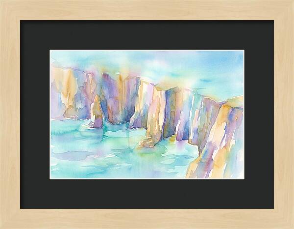 Coastal Cliffs In Watercolor