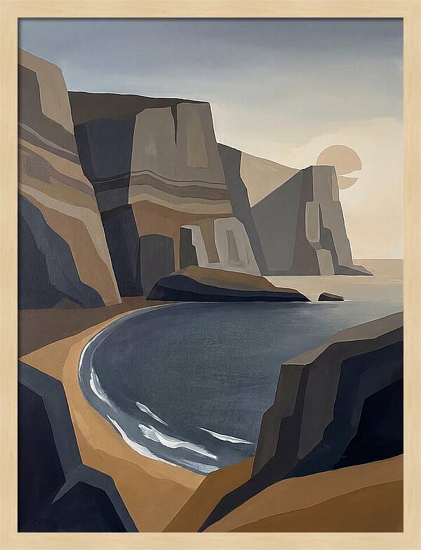 Coastal Cliffs Under Twilight