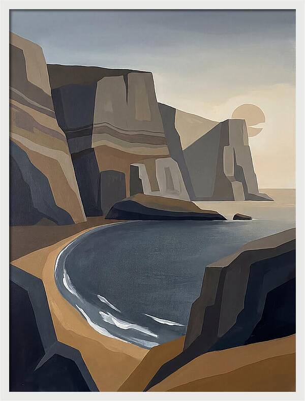 Coastal Cliffs Under Twilight
