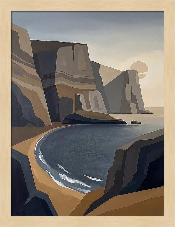 Coastal Cliffs Under Twilight
