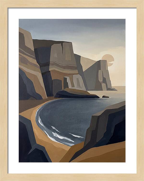 Coastal Cliffs Under Twilight