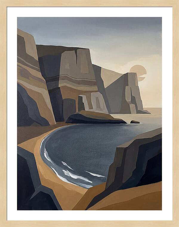 Coastal Cliffs Under Twilight