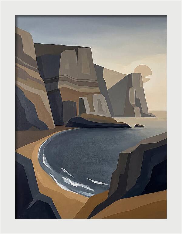 Coastal Cliffs Under Twilight