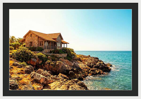 Coastal Cottage Overlooking Rocky Shore