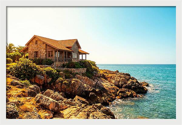 Coastal Cottage Overlooking Rocky Shore