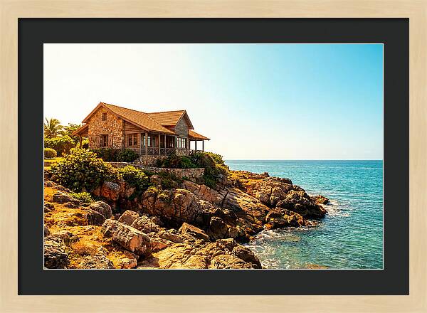 Coastal Cottage Overlooking Rocky Shore