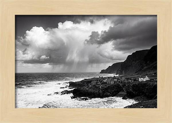 Coastal Drama In Black And White