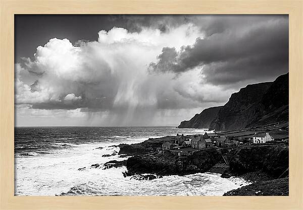 Coastal Drama In Black And White