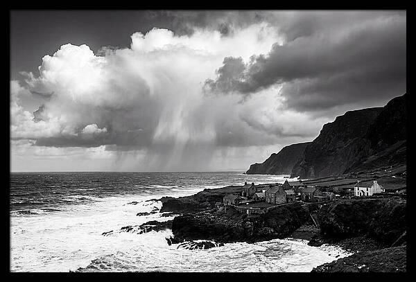 Coastal Drama In Black And White