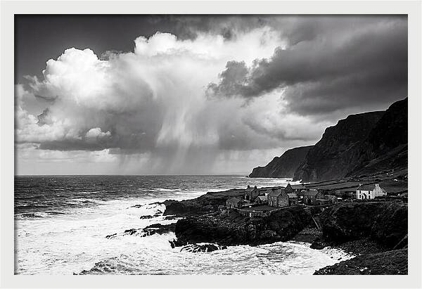 Coastal Drama In Black And White