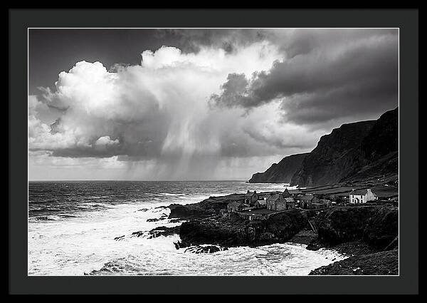 Coastal Drama In Black And White
