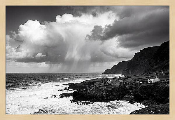 Coastal Drama In Black And White