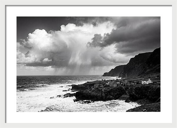 Coastal Drama In Black And White