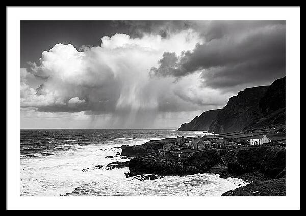 Coastal Drama In Black And White