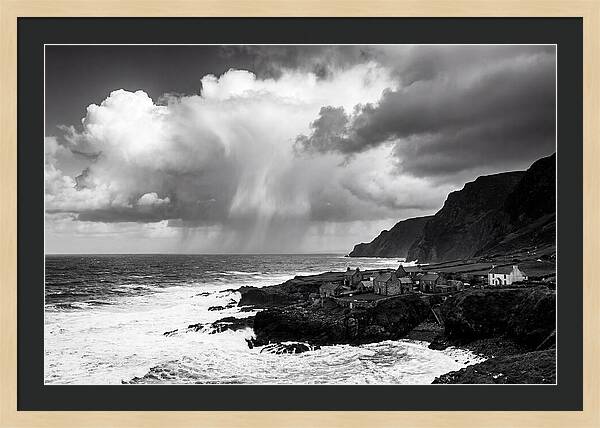 Coastal Drama In Black And White
