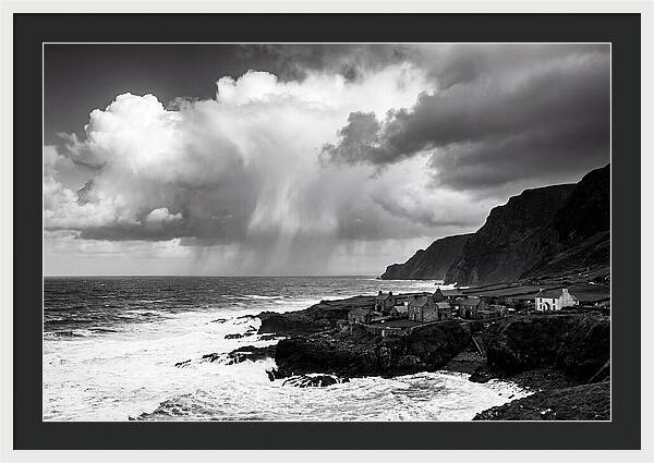 Coastal Drama In Black And White