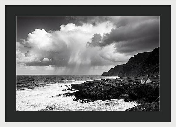 Coastal Drama In Black And White