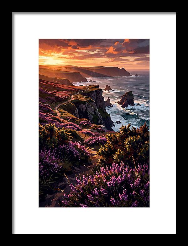 Coastal Heath At Sunset