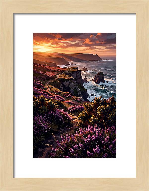 Coastal Heath At Sunset