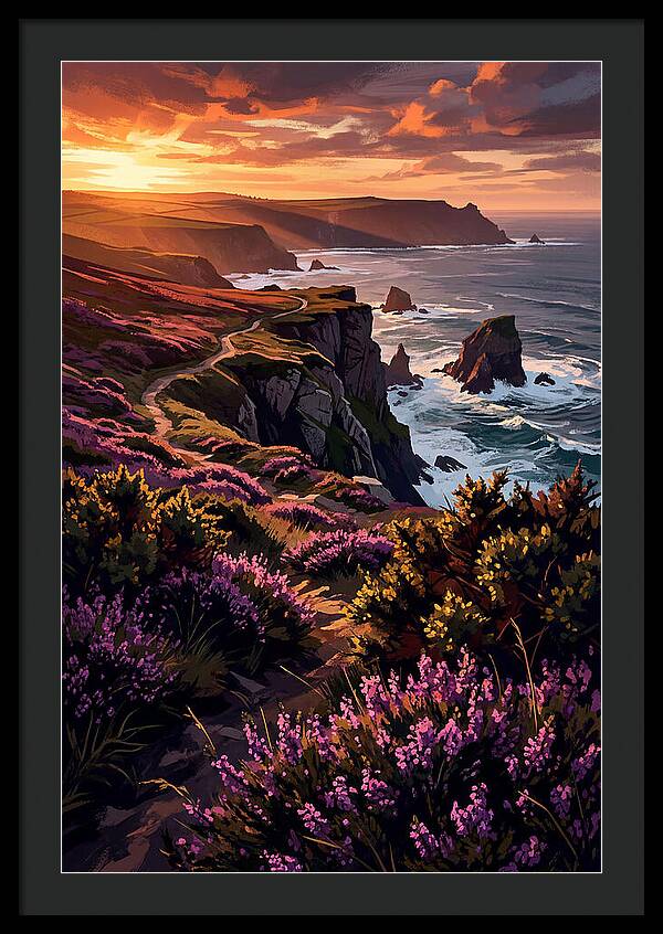 Coastal Heath At Sunset