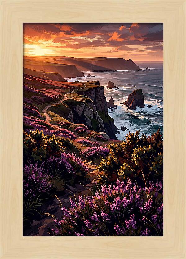 Coastal Heath At Sunset